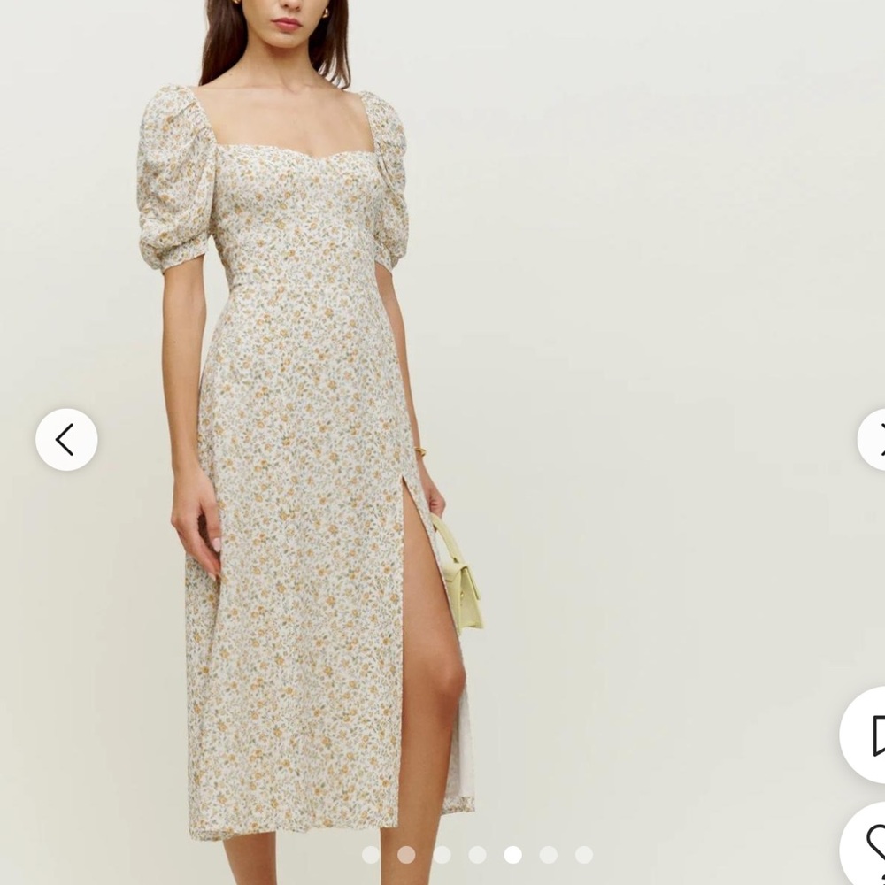Reformation Bandit Floral Print Midi Dress Size: 4